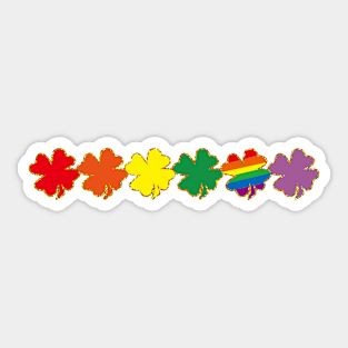 Rainbow Clover Sticker